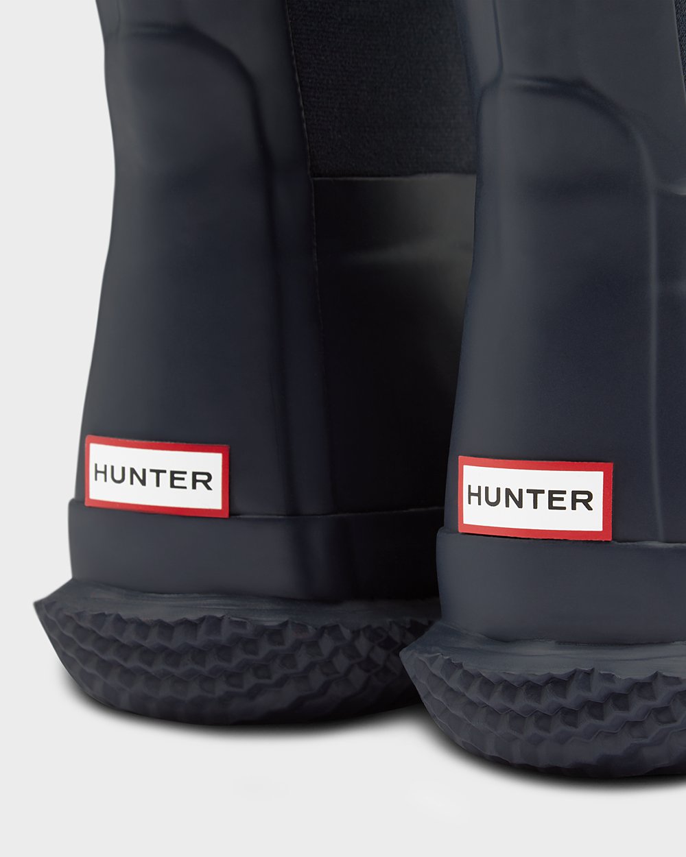 Hunter Original Big Insulated Roll Top Sherpa Snow Boots - Shop Online Kids Navy - XZSIRL670